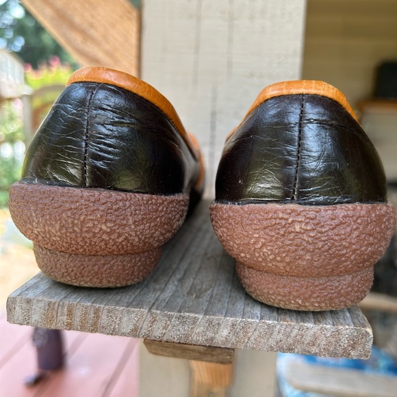 EXIT shoes black flats gold trim thick rubber soles. Sz 37 - Picture 5 of 7